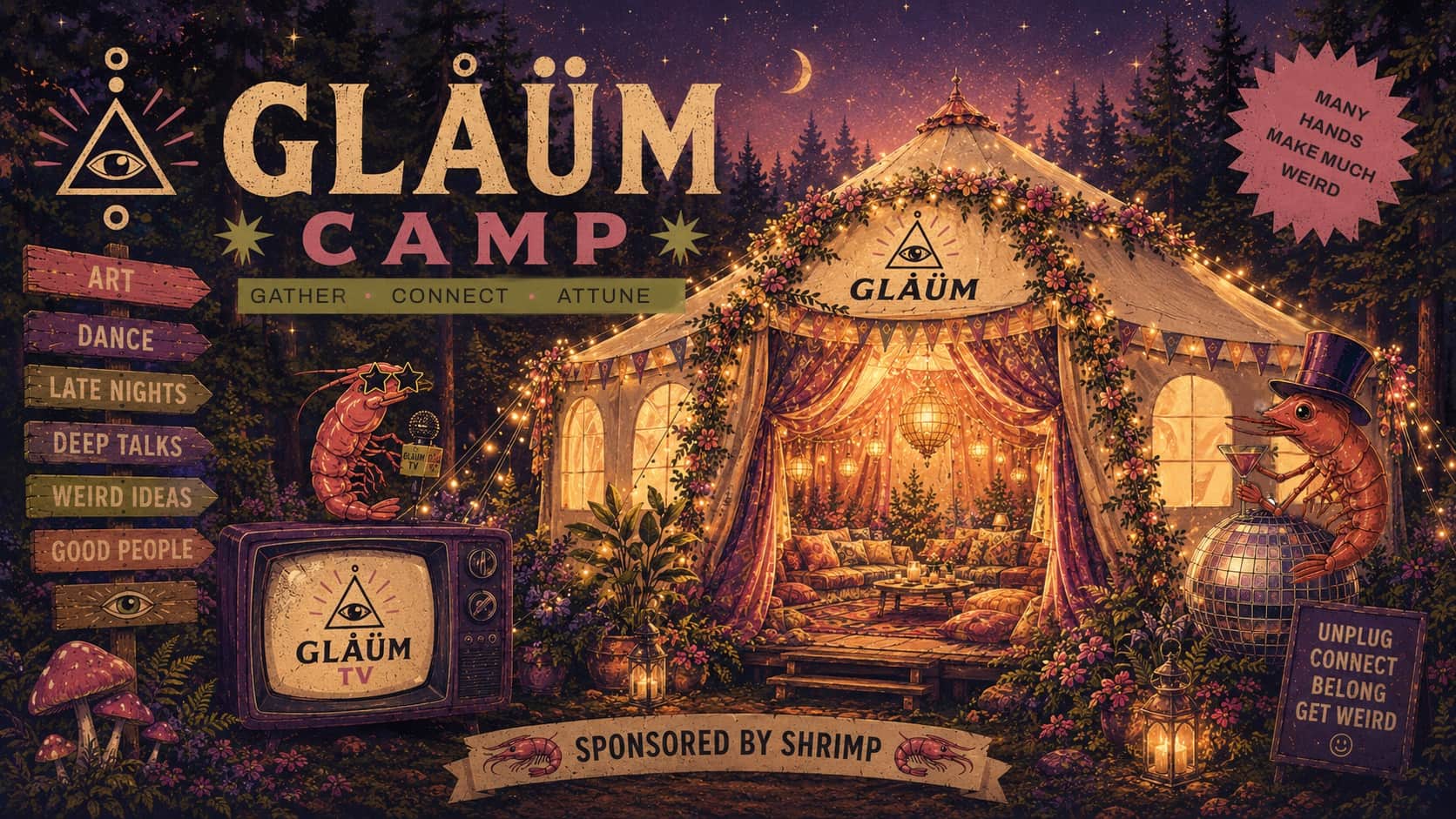 Glåüm Camp — Gather, Connect, Attune.