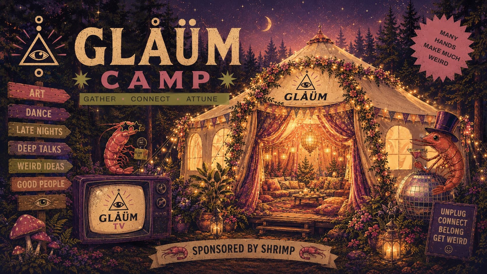 Glåüm Camp — Gather, Connect, Attune.